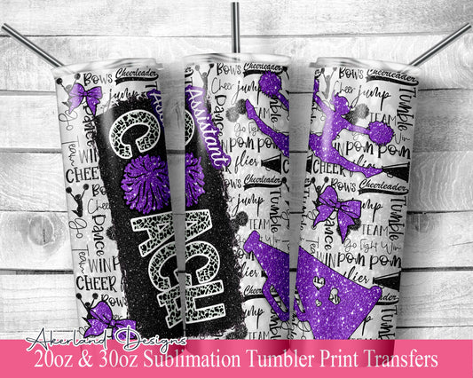 Purple Assistant Cheer COACH  Sublimation Transfer Print 20 oz -30 oz Tumbler - Ready To press - Heat Transfers