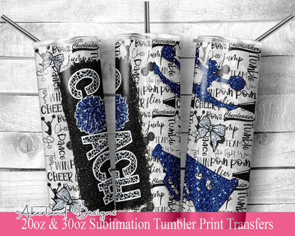 Blue Cheer COACH  Sublimation Transfer Print For 20 oz Tumbler - 30 oz Skinny Tumbler - Ready To press - Heat Transfers