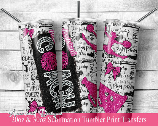 Pink Assistant Cheer COACH  Sublimation Transfer Print 20 oz -30 oz Tumbler - Ready To press - Heat Transfers