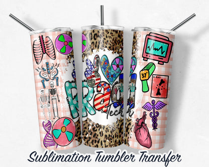 Rad Tech -  Sublimation Transfer Print For 20 oz - 30 oz Skinny Tumbler - Ready To press - Heat Transfer