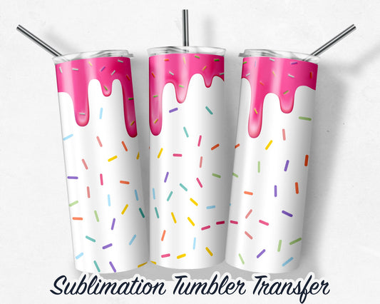 Sprinkle  Sublimation Transfer Print For 20 oz Tumbler - 30 oz Skinny Tumbler - RTP - Heat Transfers