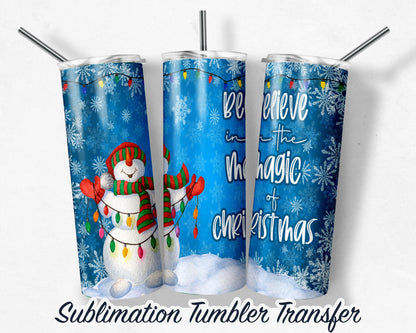 Christmas  Sublimation Transfer Print For 20 oz Tumblers - 30 oz Tumblers - Ready To press - Heat Transfers