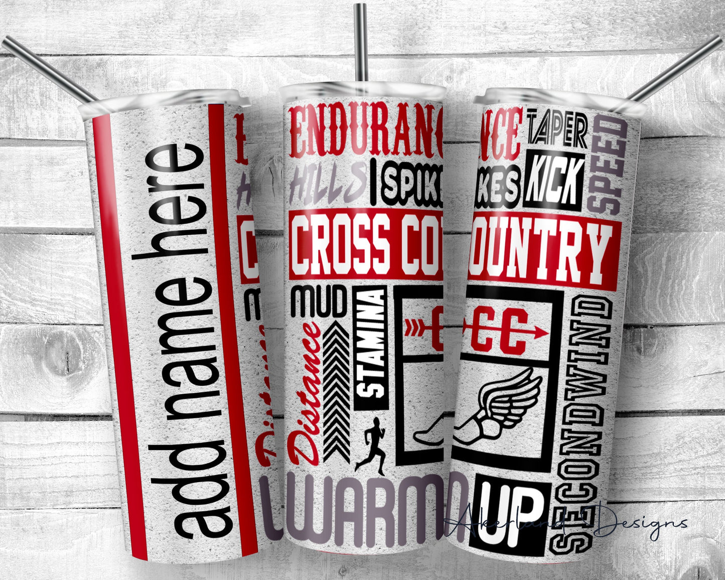 Red Cross Country - 20oz Sublimation Tumbler Design PNG Digital Download