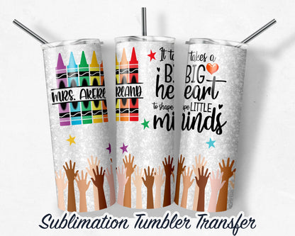 Teacher  Sublimation Transfer Print For 20 oz Tumblers - 30 oz Tumblers - Ready To press - Heat Transfers