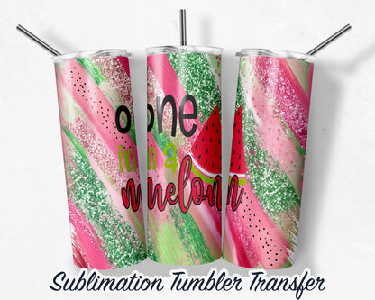 Watermelon  Sublimation Transfer Print 20 oz - 30 oz Skinny Tumbler - Ready to Press - Heat Transfers