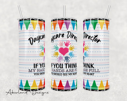 Daycare Director 20oz Sublimation Tumbler Design - PNG Digital Download