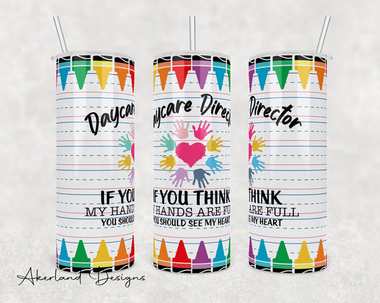Daycare Director 20oz Sublimation Tumbler Design - PNG Digital Download