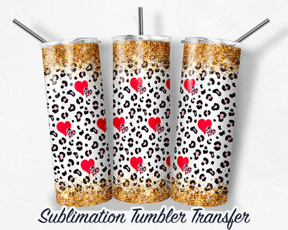 Valentine Hearts -  Sublimation Transfer Print For 20 oz Tumblers - 30 oz Tumblers - Ready To press - Heat Transfers