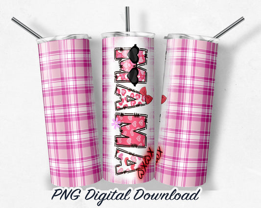MAMA Valentine - 20oz Sublimation Tumbler Design PNG Digital Download