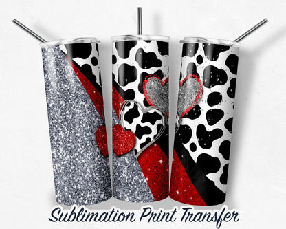 Valentines  Sublimation Print 20 oz Skinny Tumbler - 30oz Skinny Tumbler - Ready To press - Heat Transfers