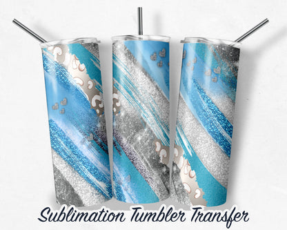 Blue Milkyway  Sublimation Transfer Print For 20 oz Tumbler - 30 oz Skinny Tumbler - Ready To press - Heat Transfers