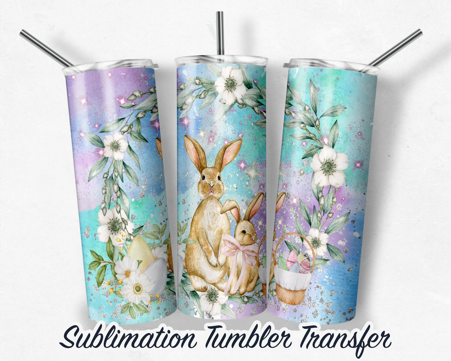 Easter -  Sublimation Transfer Print For 20 oz Tumblers - 30 oz Tumblers - Ready To press - Heat Transfers