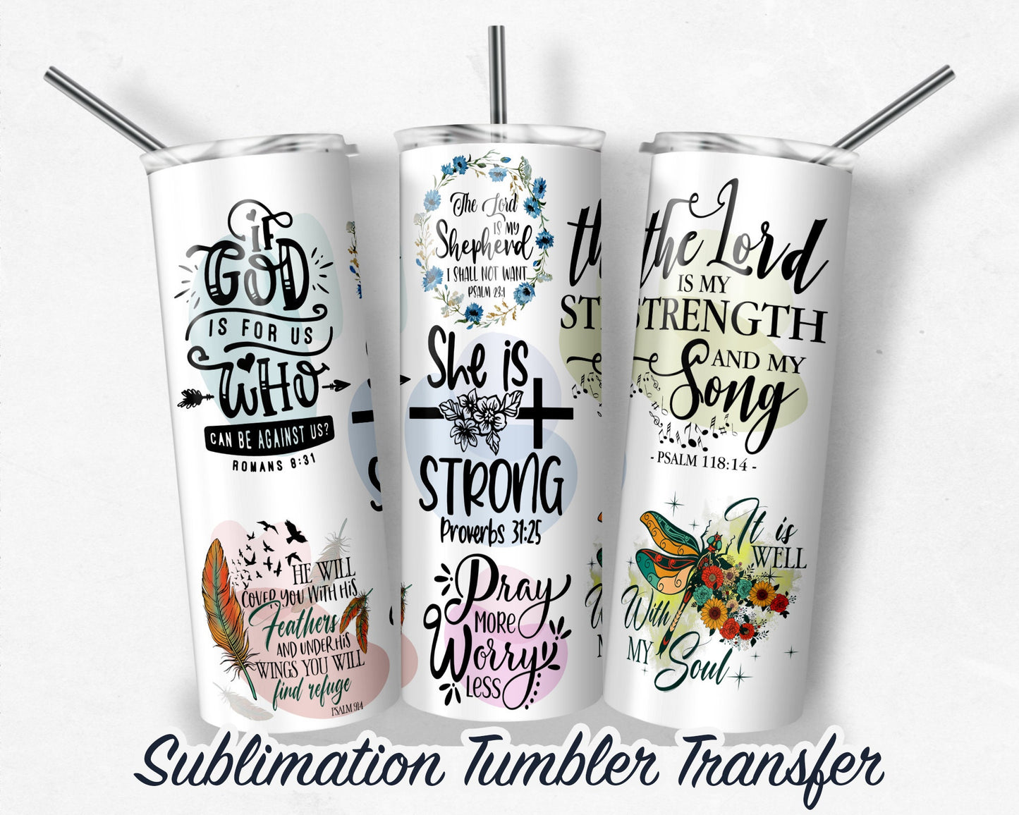 Bible Church  Sublimation Transfer Print For 20 oz Tumbler - 30 oz Skinny Tumbler - Ready To press - Heat Transfers