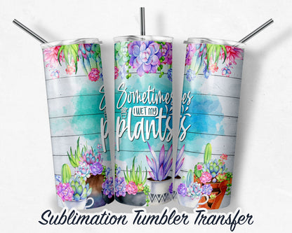 Succulents  Sublimation Transfer Print For 20 oz - 30 oz Tumblers - Ready to Press - Heat Transfers