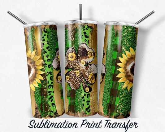 St. Patrick's Day  Sublimation Transfer Print For 20 oz - 30 oz Skinny Tumbler - Ready To press - Heat Transfers