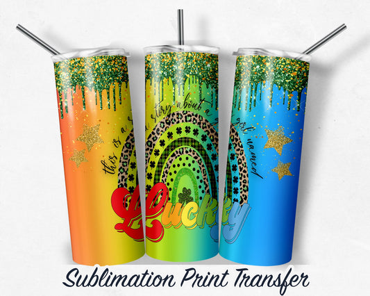 St. Patrick's Day  Sublimation Transfer Print For 20 oz - 30 oz Skinny Tumbler - Ready To press - Heat Transfers