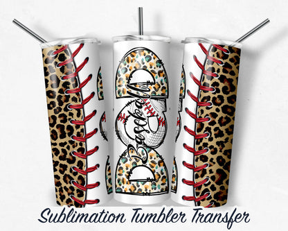 Baseball Dad -  Sublimation Transfer Print For 20 oz - 30 oz Skinny Tumbler - Ready To Press