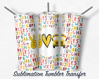 School Bus Driver  Sublimation Transfer Print 20 oz Skinny Tumbler - 30oz Skinny Tumbler - Ready To press