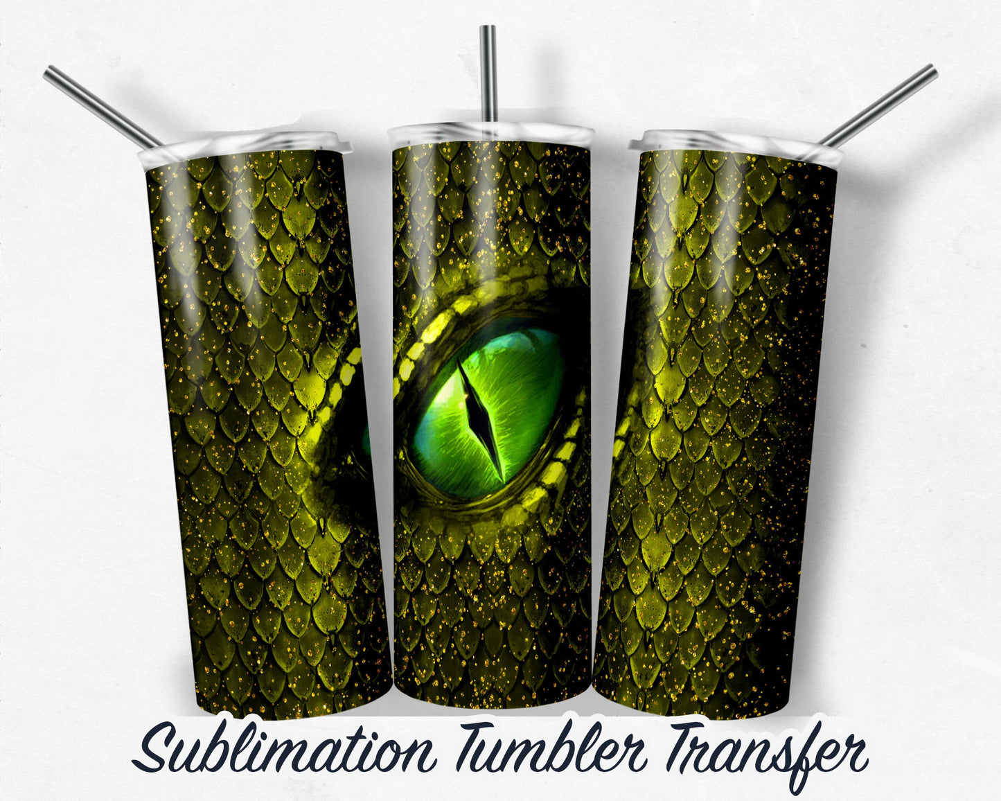 Dragon -  Sublimation Transfer Print For 20 oz Tumbler - 30 oz Skinny Tumbler - Ready To press - Heat Transfers