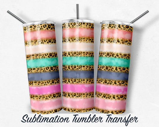 Pastel Serape  Sublimation Transfer Print For 20 oz Tumbler - 30 oz Skinny Tumbler - Ready To press - Heat Transfers