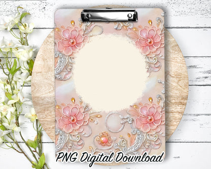 Clipboard Sublimation PNG Design | 9.1W by 12.6H | 300 dpi | PNG Digital Download