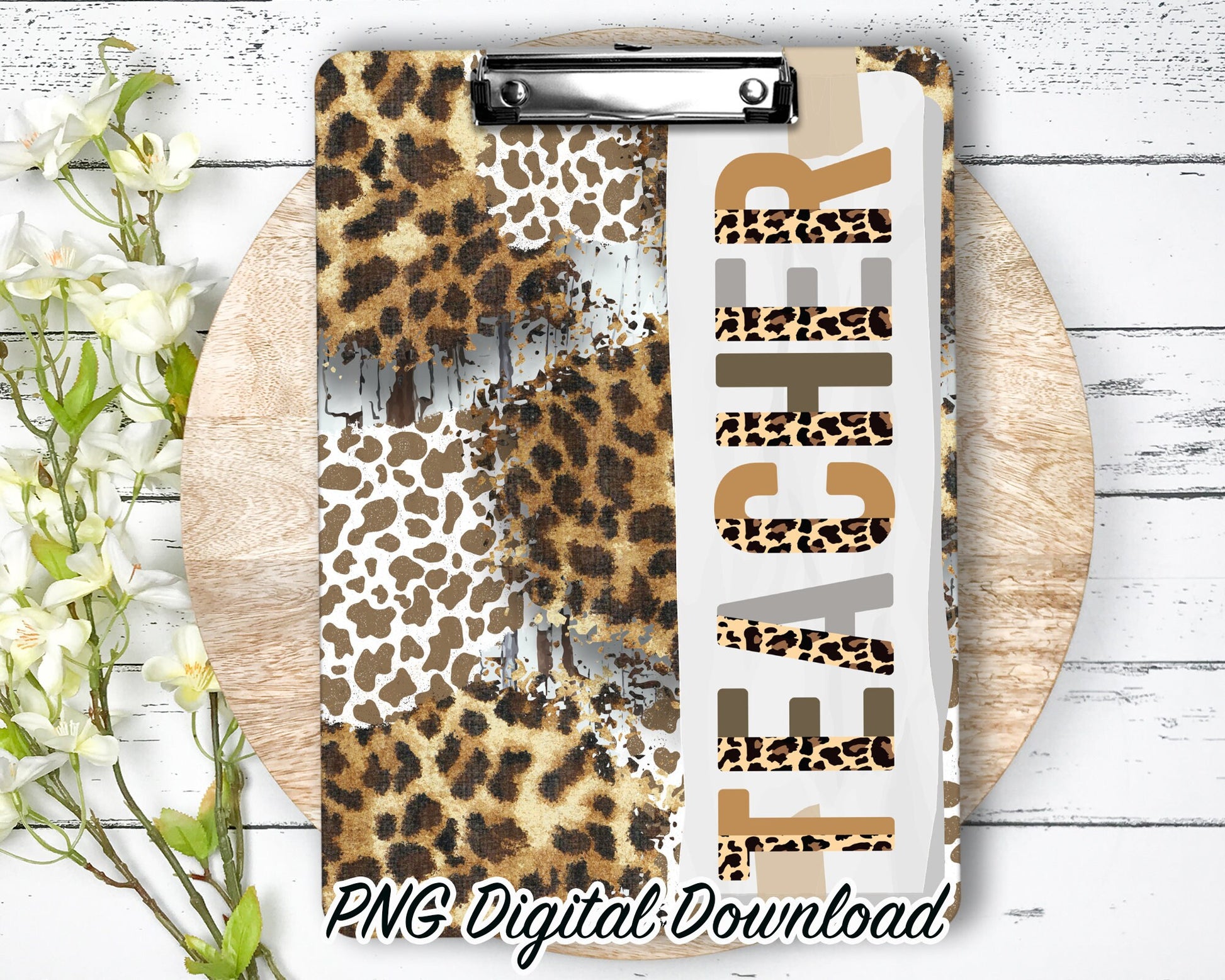 Teacher Clipboard Sublimation PNG Design | 9.1W by 12.6H | 300 dpi | PNG Digital Download