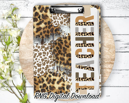 Teacher Clipboard Sublimation PNG Design | 9.1W by 12.6H | 300 dpi | PNG Digital Download