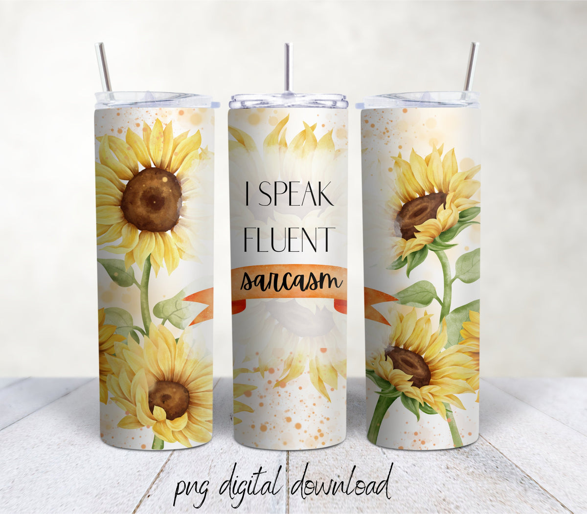 I Speak Fluent Sarcasmin - 20oz Sublimation Tumbler Design - PNG Digital Download