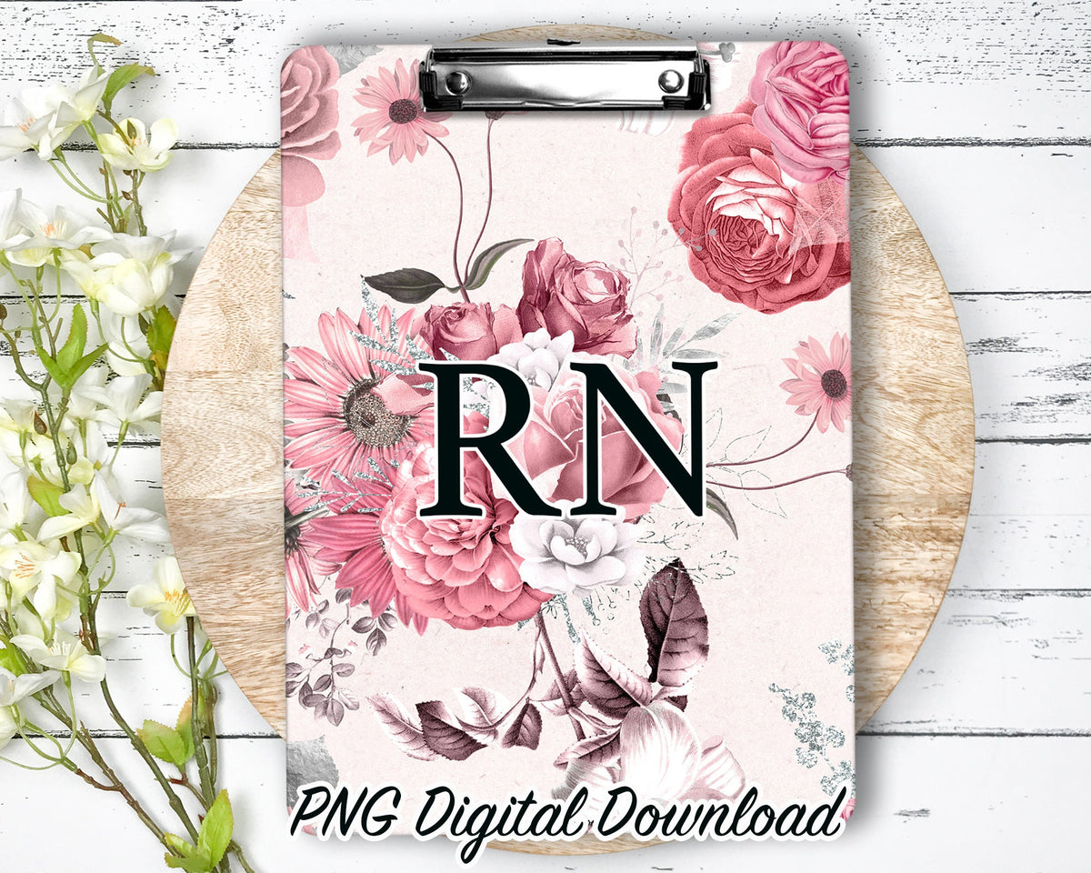 RN Clipboard Sublimation PNG Design | 9.1W by 12.6H | 300 dpi | PNG Digital Download