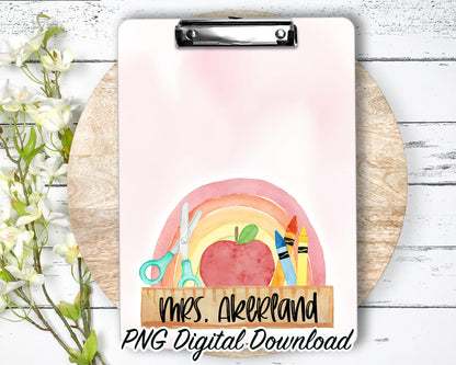 Clipboard Sublimation PNG Design | 9.1W by 12.6H | 300 dpi | PNG Digital Download