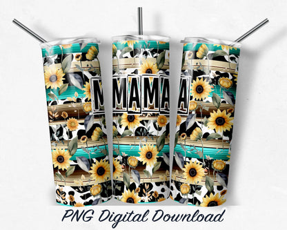 Sunflower 20oz Sublimation Tumbler Design - PNG Digital Download