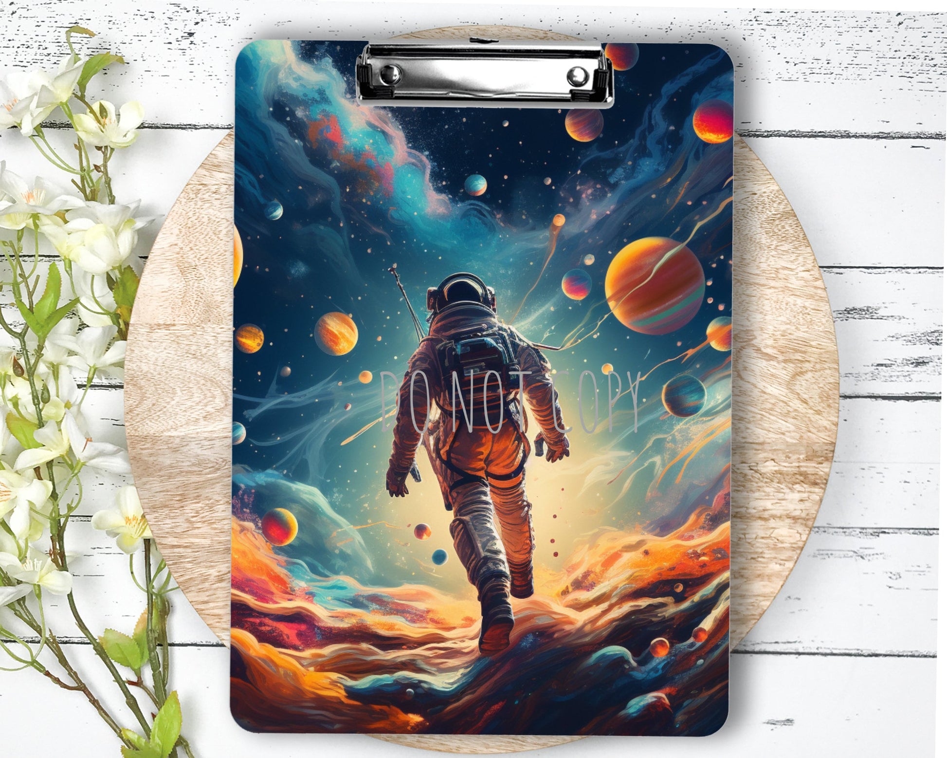 Space Clipboard Sublimation Design | 9.1W by 12.6H | 300 dpi | PNG Digital Download