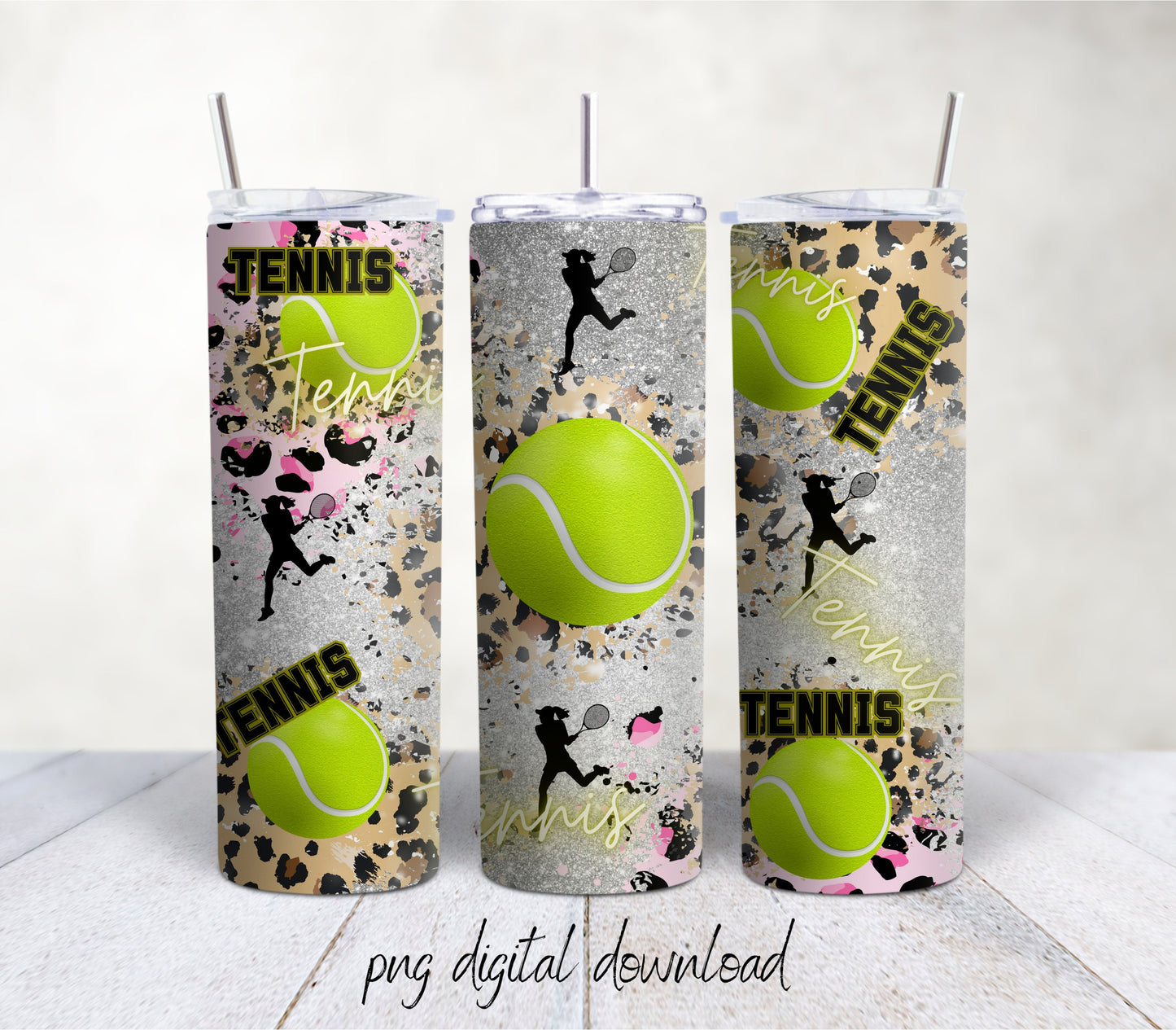Tennis 20oz Sublimation Tumbler Design - PNG Digital Download