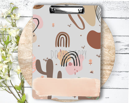 Rainbow Cactus Clipboard Sublimation PNG Design | 9.1W by 12.6H | 300 dpi | PNG Digital Download