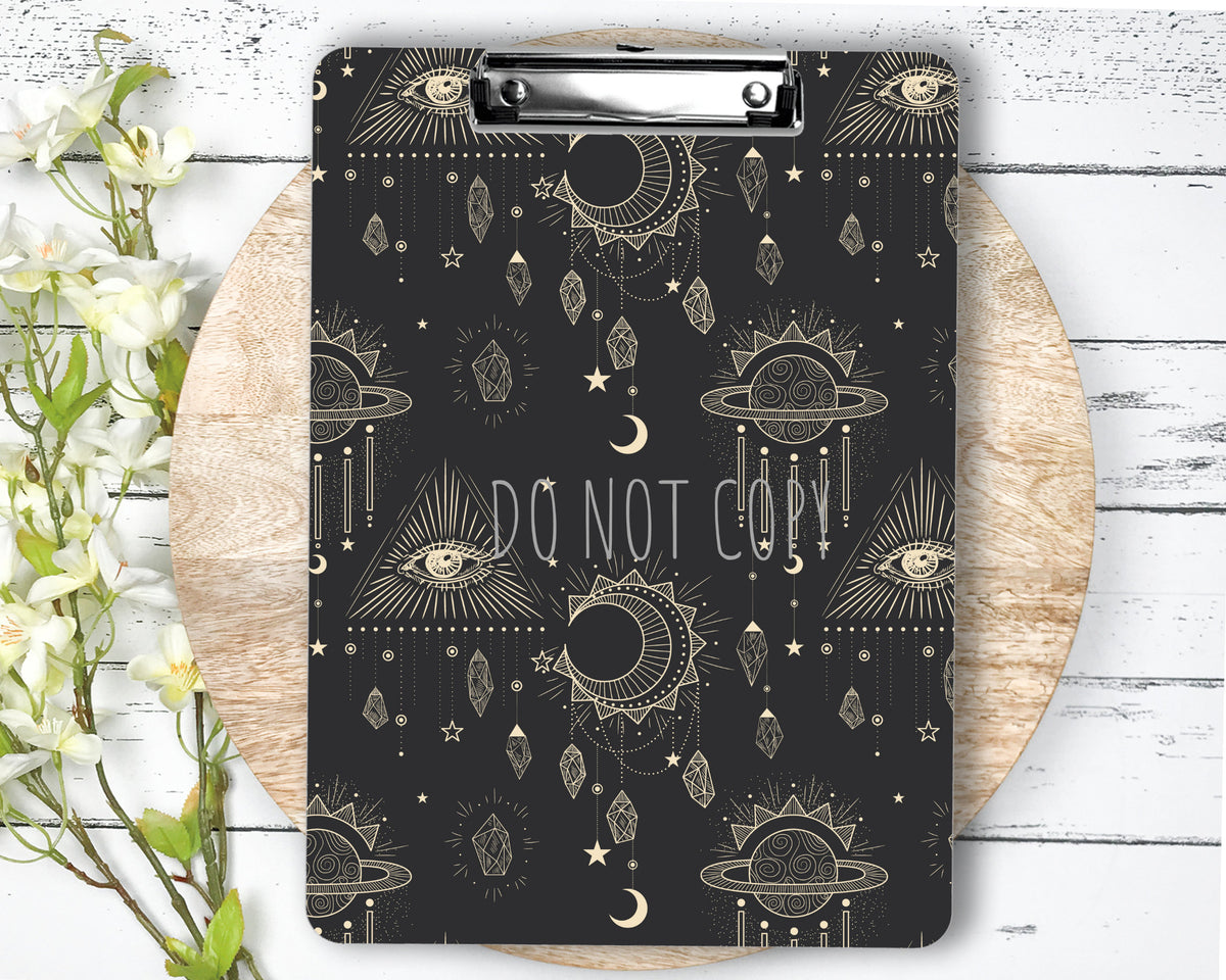 Moon And Sun Clipboard Sublimation PNG Design | 9.1W by 12.6H | 300 dpi | PNG Digital Download