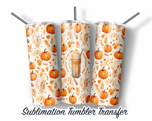 Fall  Sublimation Transfer Print For 20 oz Tumbler - 30 oz Skinny Tumbler - Ready To press - Heat Transfers