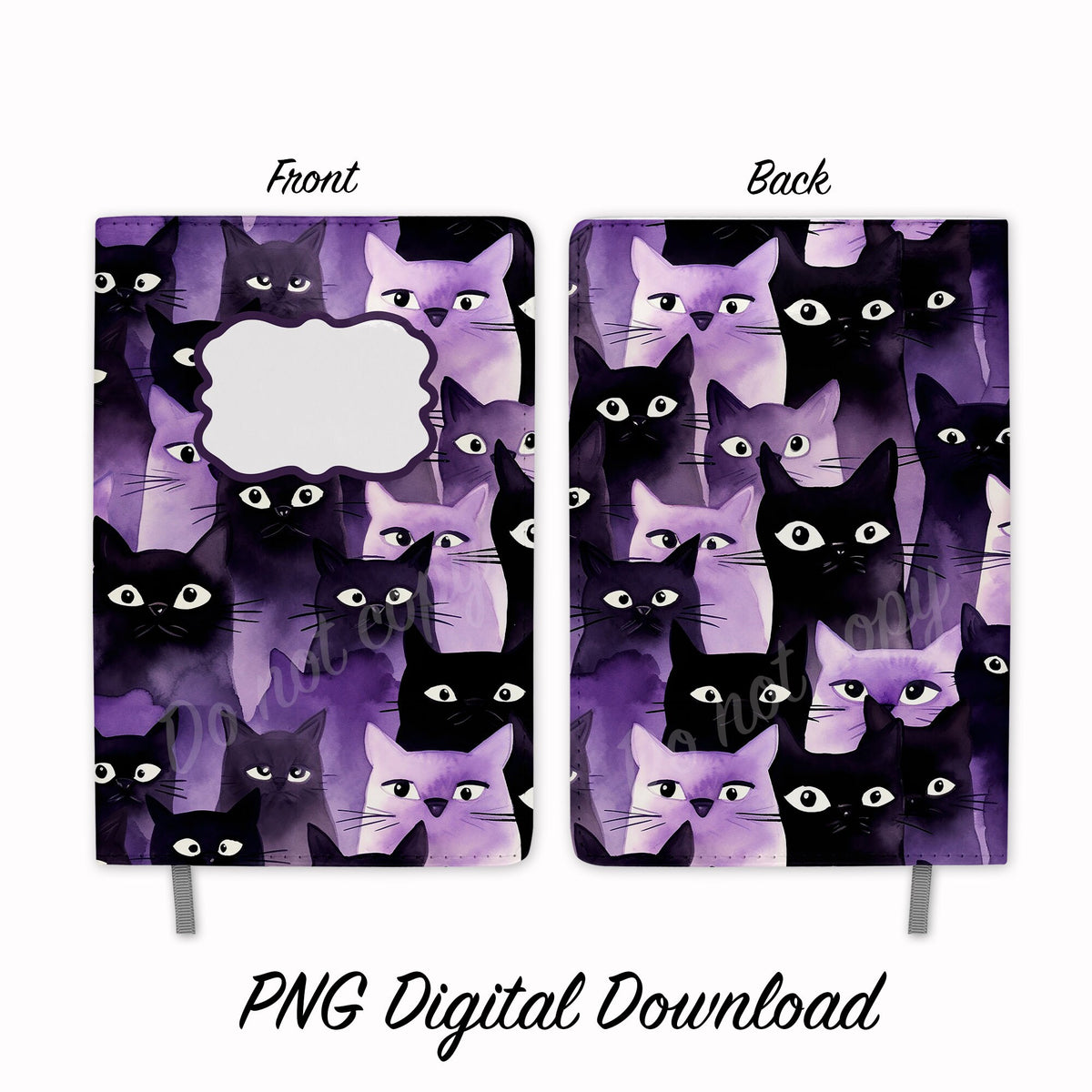 Cat Sublimation Journals Design PNG Digital Download