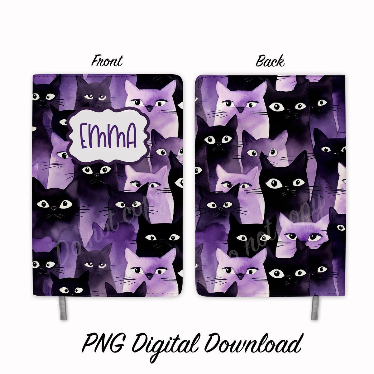 Cat Sublimation Journals Design PNG Digital Download