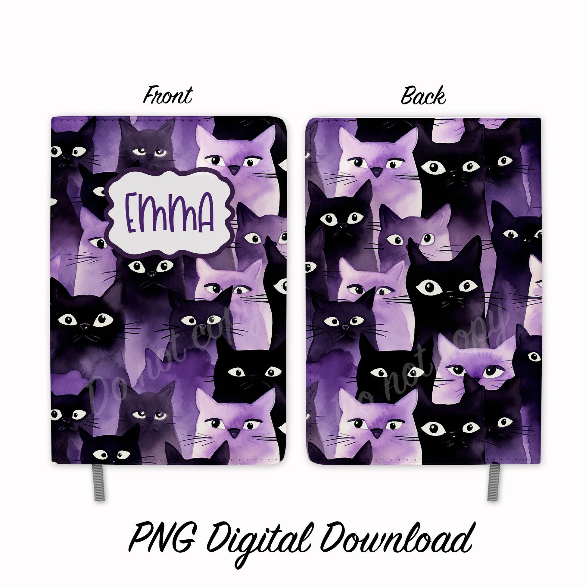Cat Sublimation Journals Design PNG Digital Download