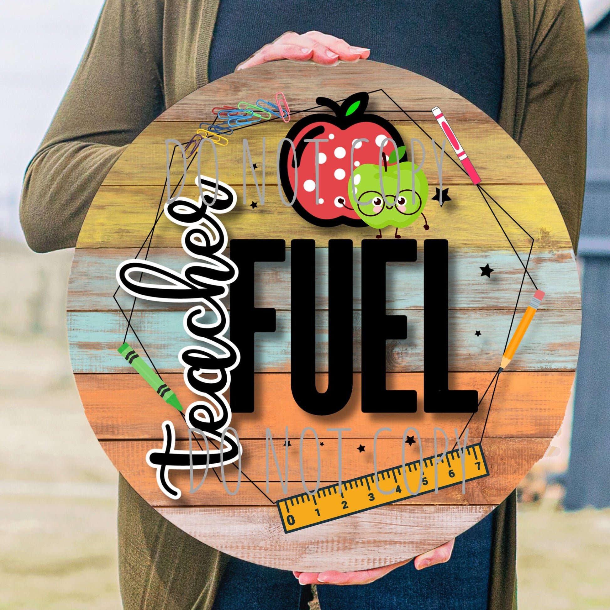 12" Round Classroom Door Sign Design- Sublimation Door Signs - PNG Digital Download
