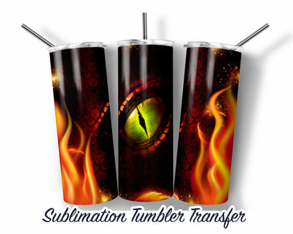 Dragon -  Sublimation Transfer Print For 20 oz Tumbler - 30 oz Skinny Tumbler - Ready To press - Heat Transfers