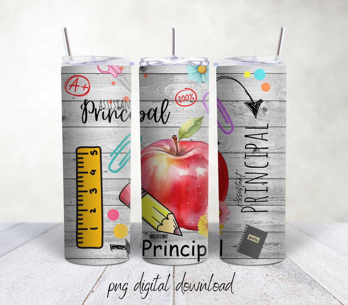 Assistant Principal 20 oz Sublimation Tumbler Design - PNG Digital Download