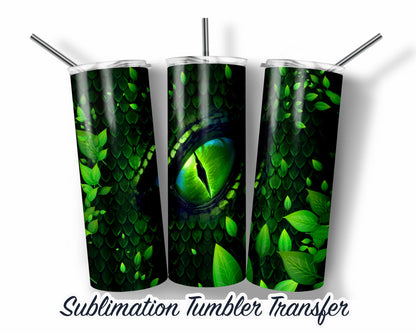 Dragon -  Sublimation Transfer Print For 20 oz Tumbler - 30 oz Skinny Tumbler - Ready To press - Heat Transfers