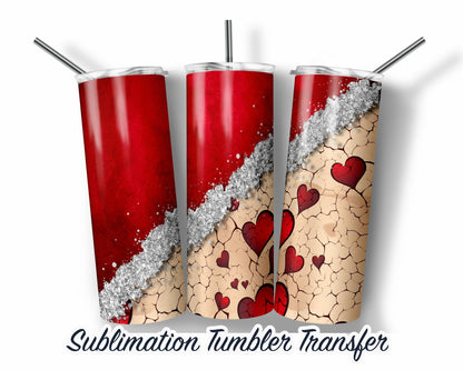 Valentines  Sublimation Transfer Print For 20 oz Tumblers - 30 oz Tumblers - Ready To press - Heat Transfers