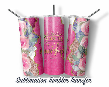 Bible Church  Sublimation Transfer Print For 20 oz Tumbler - 30 oz Skinny Tumbler - Ready To press - Heat Transfers