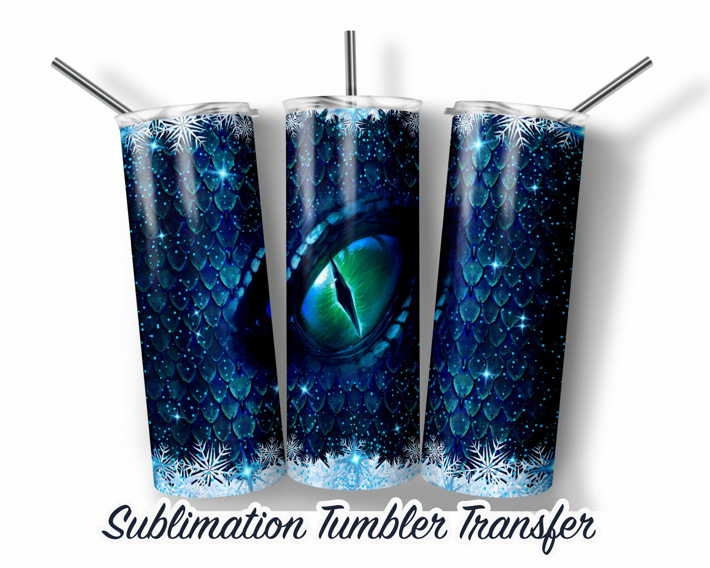 Dragon -  Sublimation Transfer Print For 20 oz Tumbler - 30 oz Skinny Tumbler - Ready To press - Heat Transfers