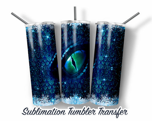 Dragon -  Sublimation Transfer Print For 20 oz Tumbler - 30 oz Skinny Tumbler - Ready To press - Heat Transfers