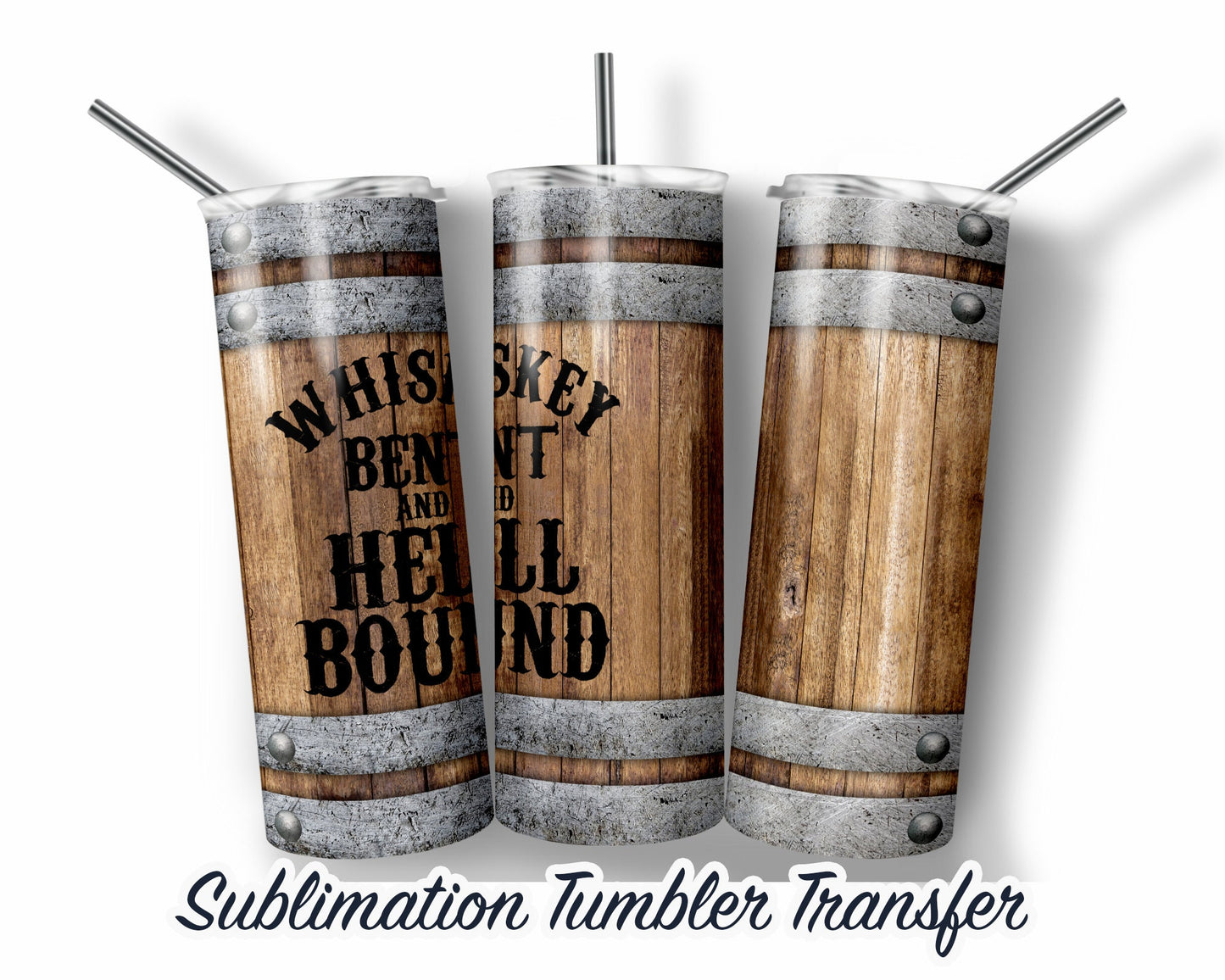 Barrel  Sublimation Transfer Print For 20 oz Tumblers - 30 oz Tumblers - Ready To press - Heat Transfers