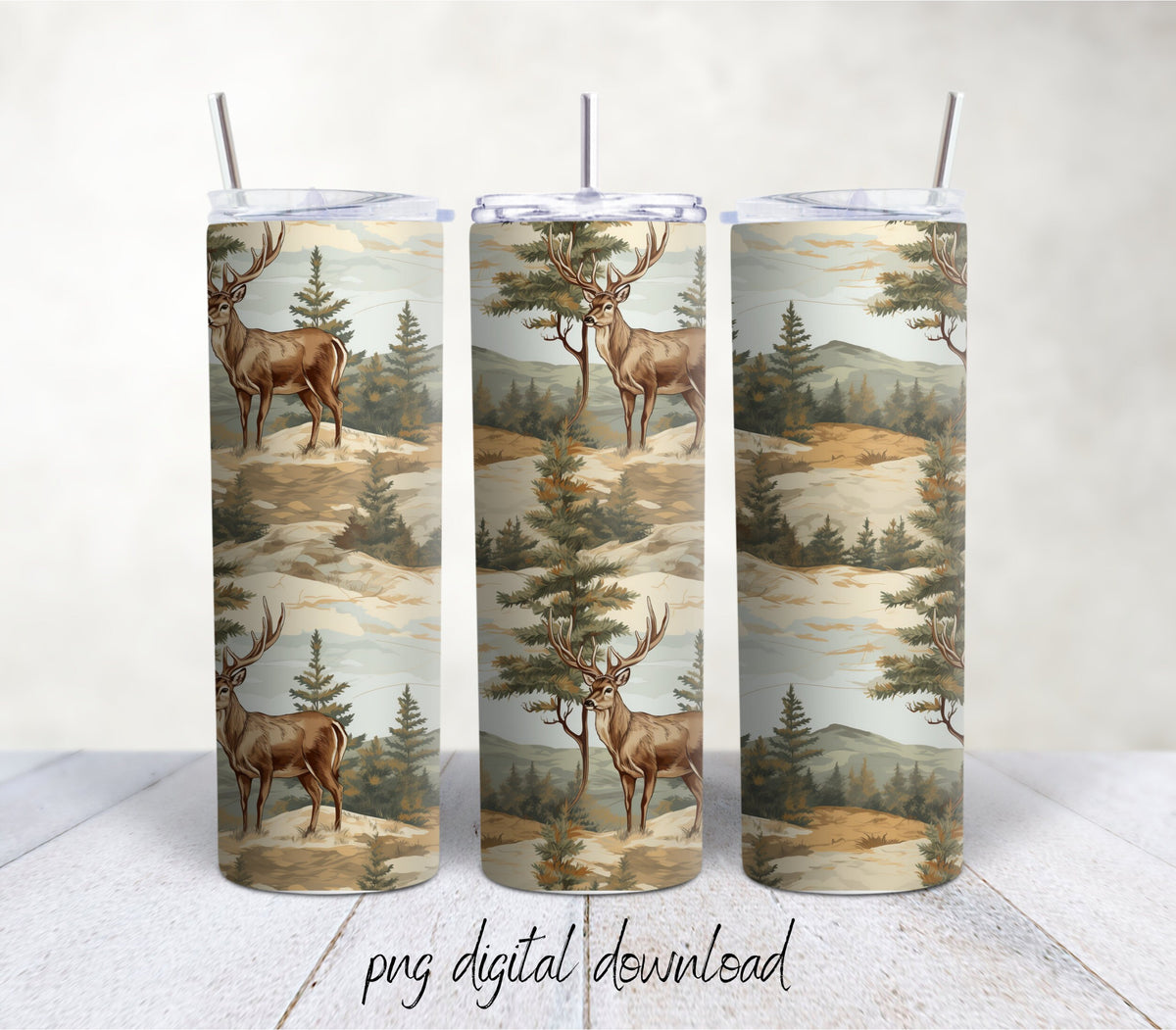 Hunting - 20oz Sublimation Tumbler Design - PNG Digital Download-SEAMLESS