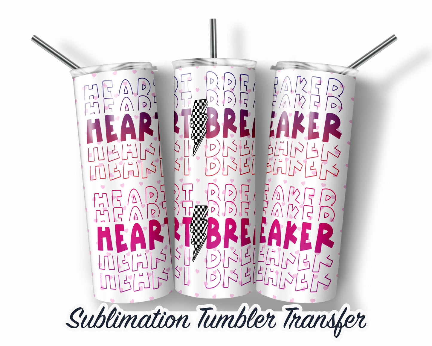 Valentines  Sublimation Transfer Print For 20 oz Tumblers - 30 oz Tumblers - Ready To press - Heat Transfers